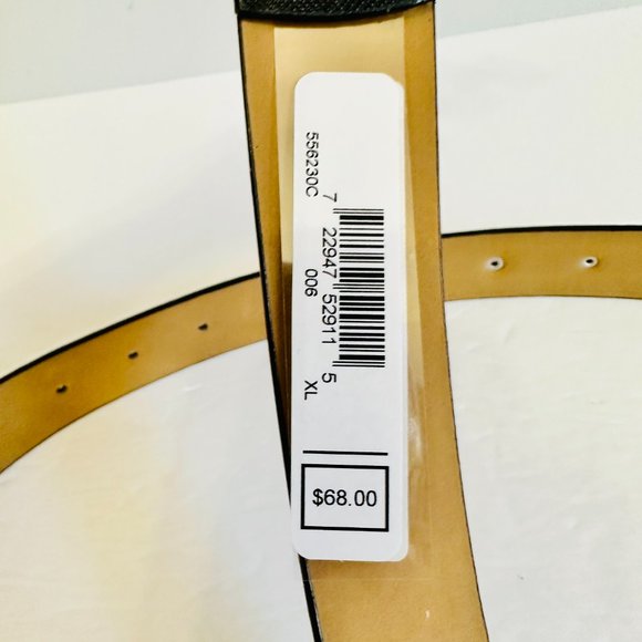 MICHAEL KORS STUDDED LEATHER BELT BLACK XL